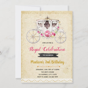 Rustic princess party invitation