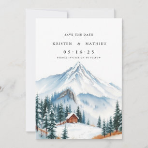 Rustic Printable Mountain Save The Date