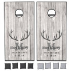 Rustic Printed Wood Deer Antlers Wedding