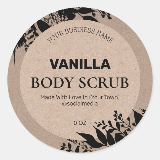 Rustic Product Labels (Front)