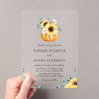 Rustic Pumpkin and Sunflowers Fall Wedding
