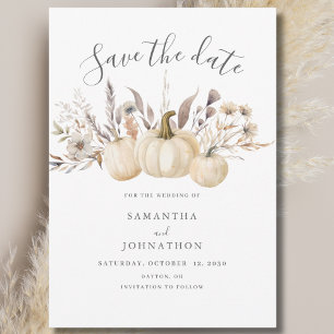 Rustic Pumpkin Autumn Wedding  Save The Date