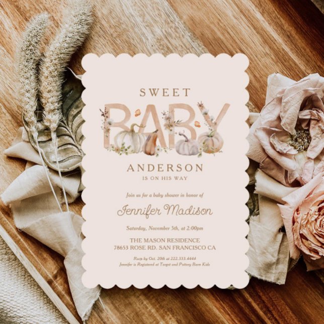 Rustic Pumpkin  Baby Shower Invitation (Creator Uploaded)