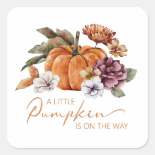 Rustic Pumpkin Baby Shower Sticker