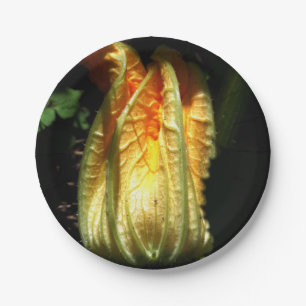 Rustic, Pumpkin Blossom Custom Paper Plates
