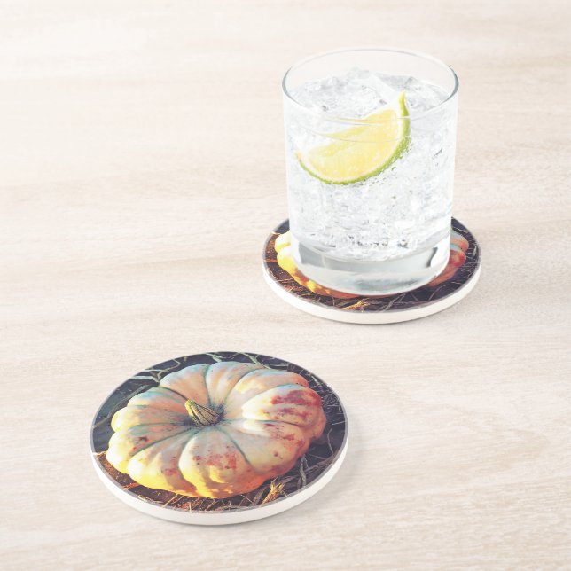 Rustic Pumpkin  Coaster (Side)