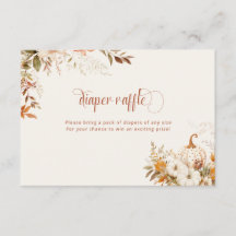 Rustic Pumpkin Diaper Raffle Baby Shower