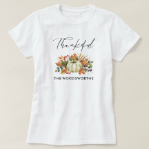 Rustic Pumpkin Family Name Thanksgiving