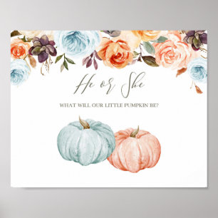 Rustic Pumpkin Gender Reveal Welcome Decoration