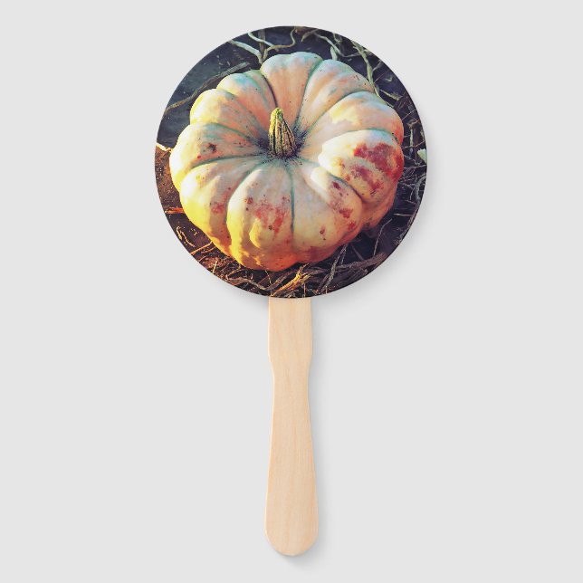 Rustic Pumpkin  Hand Fan (Front)