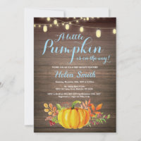 Rustic Pumpkin Mason Jar String Lights Baby Shower