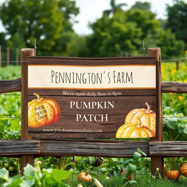 Rustic Pumpkin Patch Farm Business Banner (Creator Uploaded)