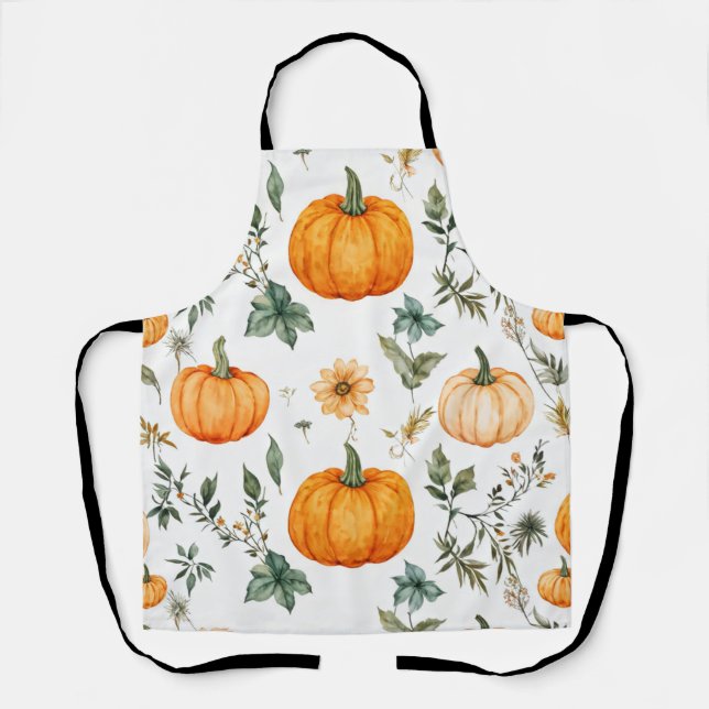 Rustic Pumpkin Pattern Apron (Front)