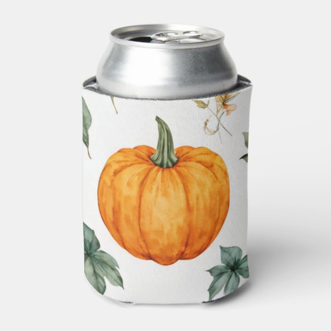 Rustic Pumpkin Pattern Can Cooler (Can Front)