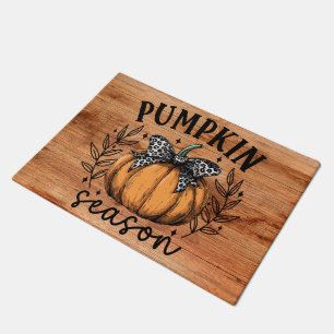 Rustic Pumpkin Season Fall Thanksgiving Entryway Doormat