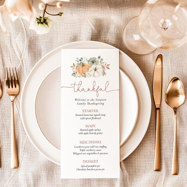 Rustic Pumpkin Thanksgiving  Menu (Creator Uploaded)