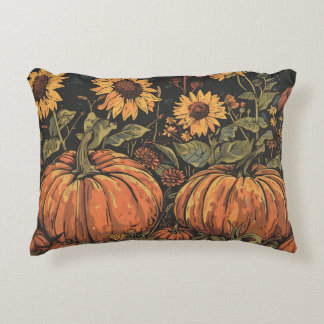 Rustic Pumpkins and Sunflowers - Fall Pillow
