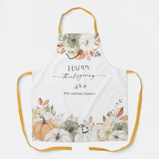 Rustic Pumpkins Thanksgiving All-Over Print Apron