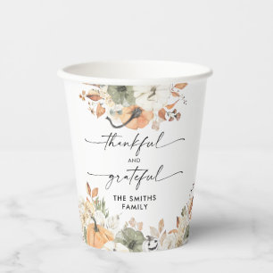 Rustic Pumpkins Thanksgiving Dinner Paper cup