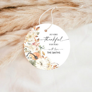 Rustic Pumpkins Thanksgiving Dinner Sticker