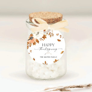 Rustic Pumpkins Thanksgiving Dinner Sticker