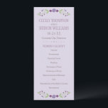 Rustic Purple and Green Floral Wedding Program<br><div class="desc">Rustic chic wedding ceremony programs feature a symmetrical floral frame of lilac,  lavender,  violet,  and plum purple flowers and green botanical leaves with hand-drawn look that frame the design.</div>