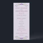 Rustic Purple and Green Floral Wedding Program<br><div class="desc">Rustic chic wedding ceremony programs feature a symmetrical floral frame of lilac,  lavender,  violet,  and plum purple flowers and green botanical leaves with hand-drawn look that frame the design.</div>