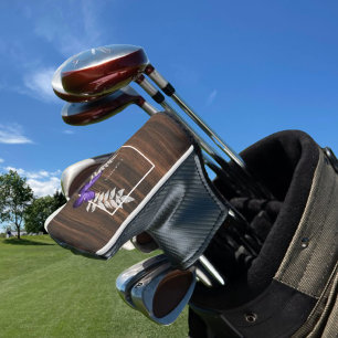 Rustic Purple Butterfly Golf Head Cover