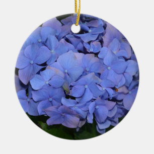 Rustic Purple Hydrangea macrophylla  Ceramic Ornament