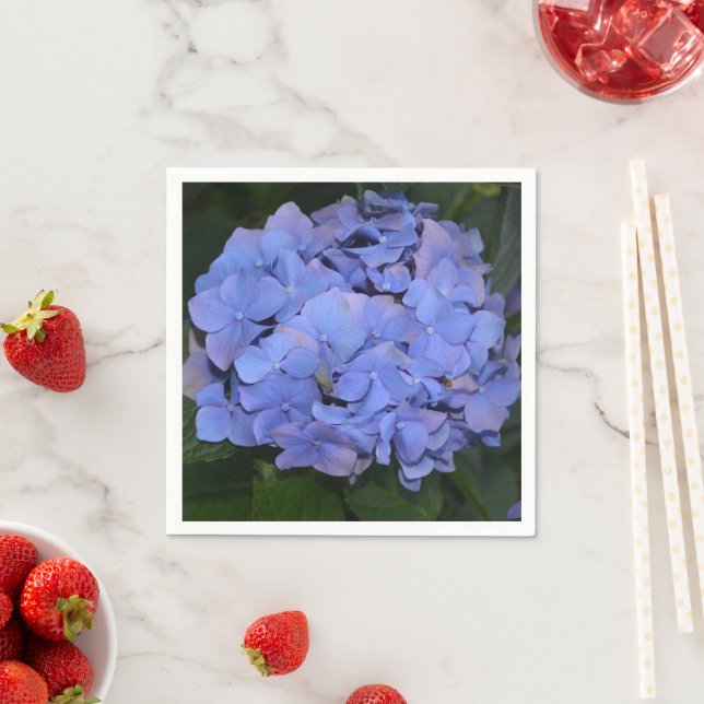 Rustic Purple Hydrangea macrophylla  Napkin (Insitu)