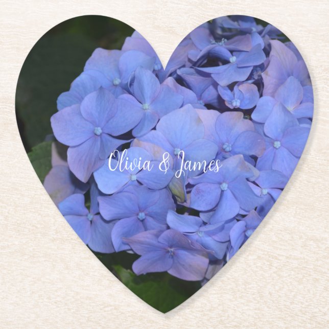 Rustic Purple Hydrangea macrophylla  Paper Coaster (Front)