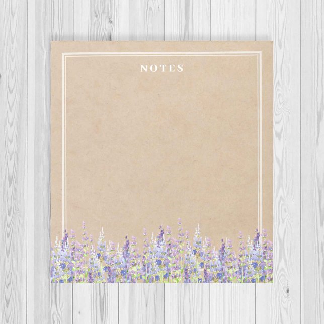 Rustic Purple Watercolor Lupins Notepad (Creator Uploaded)