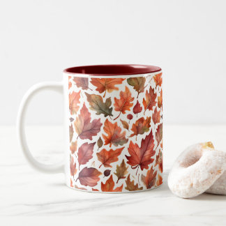 Rustic Radiance Pattern Design Two-Tone Coffee Mug
