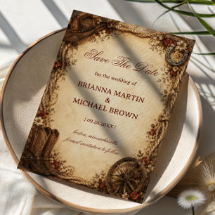 Rustic Ranch Heritage Western Save The Date