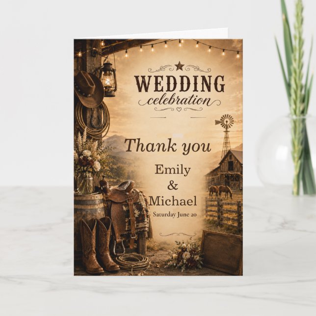 Rustic Ranch Wedding Invitation (Front)