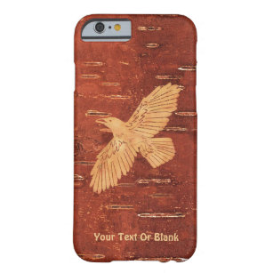Rustic Raven On Inner Birch Bark Barely There iPhone 6 Case