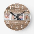 Rustic Reclaimed Wood 4 Photo Family Quote