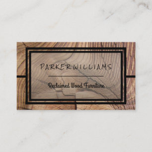Rustic Reclaimed Wood Furniture Business Card