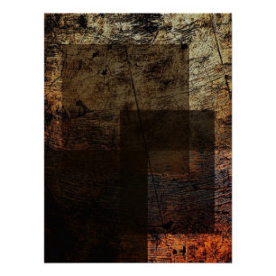 Rustic Rectangles Poster
