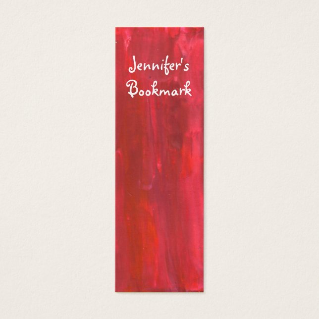 Rustic Red Abstract Bookmark (Front)