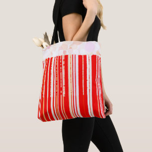 Rustic Red and White Tote Bag
