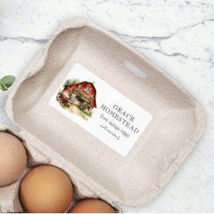 Rustic Red Barn Farm Egg Carton
