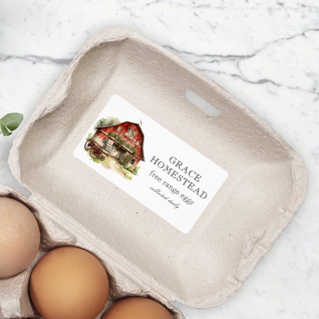 Rustic Red Barn Farm Egg Carton (Creator Uploaded)
