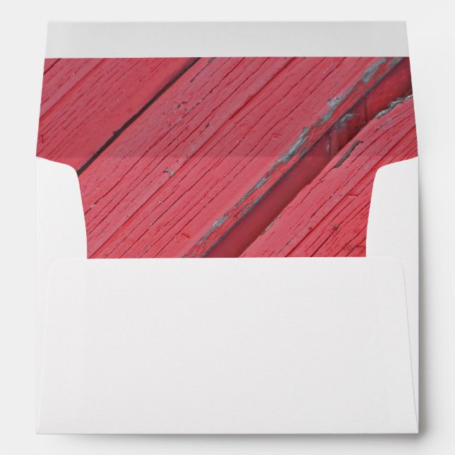Rustic Red Barn Wood Envelopes (Back (Bottom))