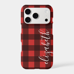 Rustic Red Black Buffalo Plaid - can edit red