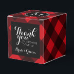 Rustic Red Black Buffalo Plaid Pattern Monogram Favour Box<br><div class="desc">A rugged and masculine design with an area for monograms. A classic, traditional pattern that has been around for years. If you need to adjust the artwork or change the font, you can click on the customise area. This will take you to the design tool where you can make many...</div>