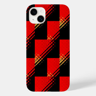 Rustic Red Black Gold Pattern Case-Mate iPhone 14 Plus Case