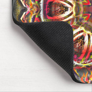 Rustic red brown texture in spoiled kaleidoscope mouse pad