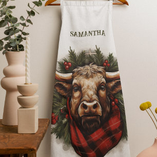 Rustic Red Buffalo Plaid Farmhouse Apron