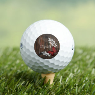 Rustic Red Butterfly Golf Balls